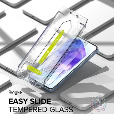 [Užsakomoji prekė] Apsauginis stikliukas Samsung Galaxy A55 5G (set 2) - Ringke Easy Slide Tempered Glass - Permatomas 5