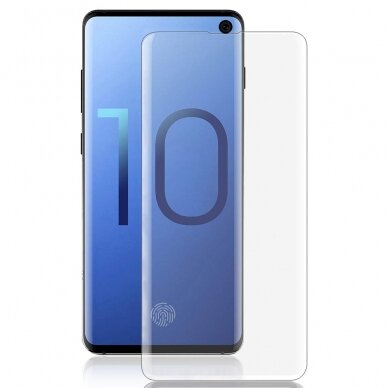 [Užsakomoji prekė] Apsauginis stikas Samsung Galaxy S10 - Lito 3D UV Glass - Skaidrus 1