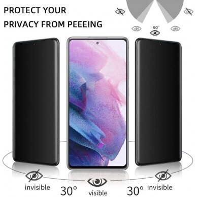 [Užsakomoji prekė] Ekrano apsauga skirta Samsung Galaxy S21 5G - Lito 3D UV Glass - Privacy QWR492 2