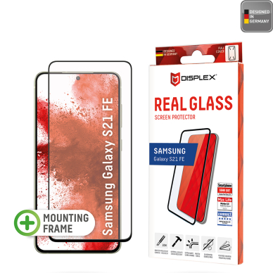 [Užsakomoji prekė] Grūdintas stikliukas Samsung Galaxy S21 FE 5G - Displex Real Glass Full Cover - Juodas