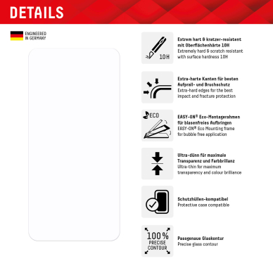 [Užsakomoji prekė] Grūdintas stikliukas Samsung Galaxy S22 5G / S23 - Displex Real Glass 2D - Skaidrus 3