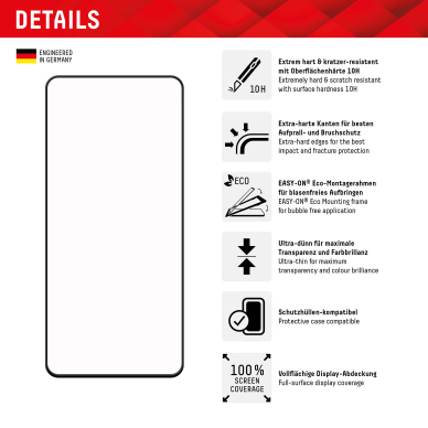 [Užsakomoji prekė] Grūdintas stikliukas Samsung Galaxy S22 5G / S23 - Displex Real Glass Full Cover - Juodas 3