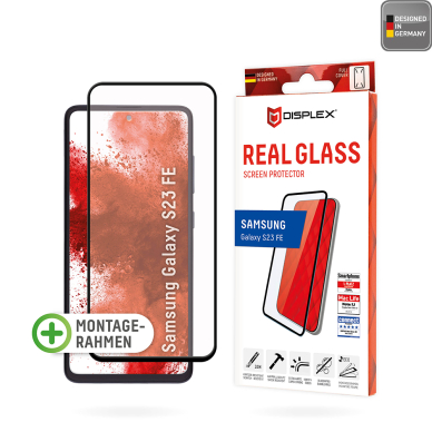 [Užsakomoji prekė] Grūdintas stikliukas Samsung Galaxy S23 FE - Displex Real Glass Full Cover - Juodas