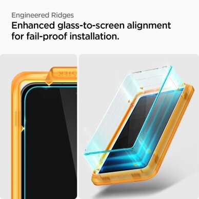 [Užsakomoji prekė] Apsauginis stikliukas Samsung Galaxy S23 FE (2vnt) - Spigen Glas.TR Align Master - Skaidrus 6