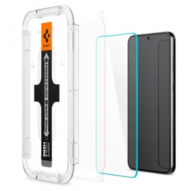 [Užsakomoji prekė] Ekrano apsauga skirta Samsung Galaxy S23 Plus (2vnt) - Spigen Glas.TR EZ FIT - permatomas  4