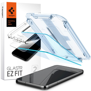 Akcija! *** Pažeista pakuotė *** Ekrano apsauga skirta Samsung Galaxy S23 Plus (2vnt) - Spigen Glas.TR EZ FIT - permatomas