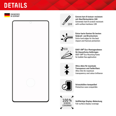 [Užsakomoji prekė] Grūdintas stikliukas Samsung Galaxy S23 Ultra - Displex Real Glass 3D + Case - Skaidrus 3