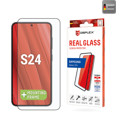 [Užsakomoji prekė] Grūdintas stikliukas Samsung Galaxy S24 - Displex Real Glass Full Cover - Juodas