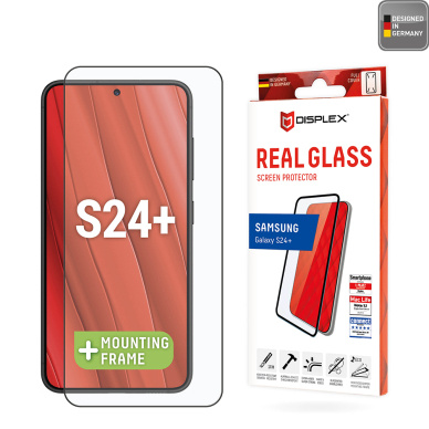 [Užsakomoji prekė] Grūdintas stikliukas Samsung Galaxy S24 Plus - Displex Real Glass Full Cover - Juodas