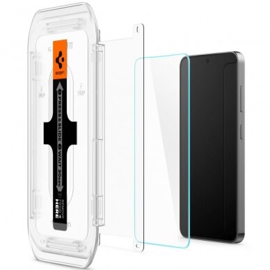 [Užsakomoji prekė] Apsauginis stikliukas Samsung Galaxy S24 (set 2) - Spigen Glas.TR EZ FIT - Permatomas 3