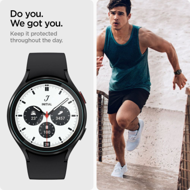 [Užsakomoji prekė] Ekrano apsauga skirta Samsung Galaxy Watch 5 Pro 45mm (2vnt) - Spigen Glas.TR EZ FIT - permatomas 4