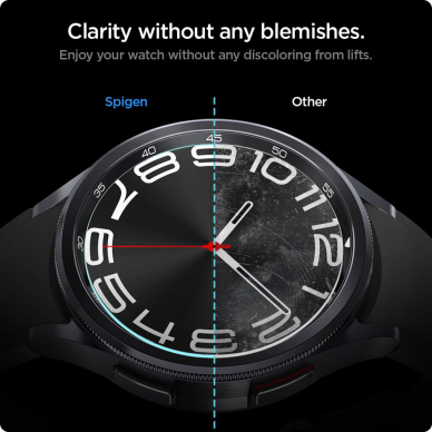 [Užsakomoji prekė] Apsauginis stikliukas Samsung Galaxy Watch6 Classic 43mm (2vnt) - Spigen Glas.TR EZ FIT - Skaidrus 4