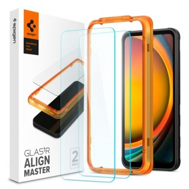 [Užsakomoji prekė] Apsauginis stikliukas Samsung Galaxy Xcover7 - Spigen Glas.TR Align Master - Permatomas