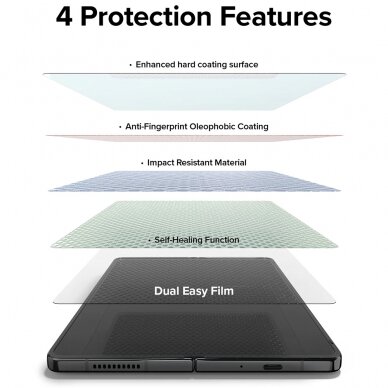 [Užsakomoji prekė] Ekrano apsauga skirta Samsung Galaxy Z Fold4 - Ringke Dual Easy Full - permatomas 6