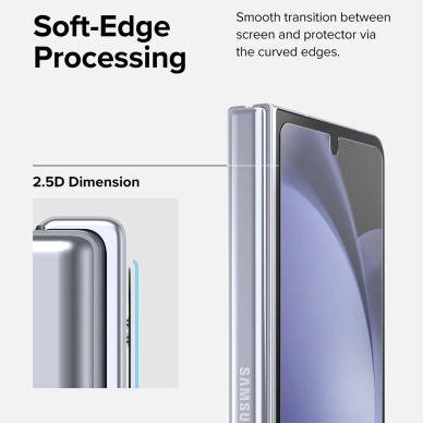 [Užsakomoji prekė] Apsauginis stikliukas Samsung Galaxy Z Fold5 - Ringke Cover Display Tempered Glass - Skaidrus 4