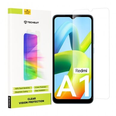 [Užsakomoji prekė] Ekrano apsauga skirta Xiaomi Redmi A1 / A1+ / A2 / A2+ - Techsuit permatomas Vision Glass - permatomas