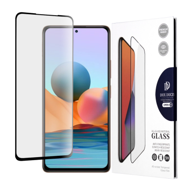 [Užsakomoji prekė] Apsauginis stikas Xiaomi Redmi Note 10 Pro / Note 10 Pro Max - Dux Ducis Tempered Glass - Juodas