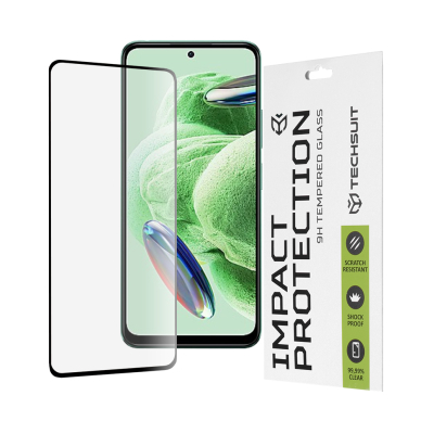 [Užsakomoji prekė] Ekrano apsauga skirta Xiaomi Redmi Note 12 5G / Note 12 4G / Poco X5 - Techsuit 111D Full Cover / Full Glue Glass - Juodas