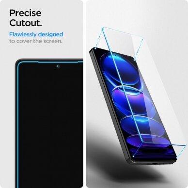 [Užsakomoji prekė] Ekrano apsauga skirta Xiaomi Redmi Note 12 Pro / 12 Pro+ / Poco X5 Pro (2vnt) - Spigen Glas.tR Slim - permatomas 4