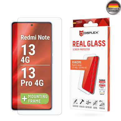 [Užsakomoji prekė] Grūdintas stikliukas Xiaomi Redmi Note 13 4G / Note 13 Pro 4G / Poco M6 Pro 4G - Displex Real Glass 2D - Skaidrus