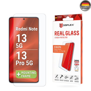 [Užsakomoji prekė] Grūdintas stikliukas Xiaomi Redmi Note 13 5G / Note 13 Pro 5G / Poco X6 - Displex Real Glass 2D - Skaidrus