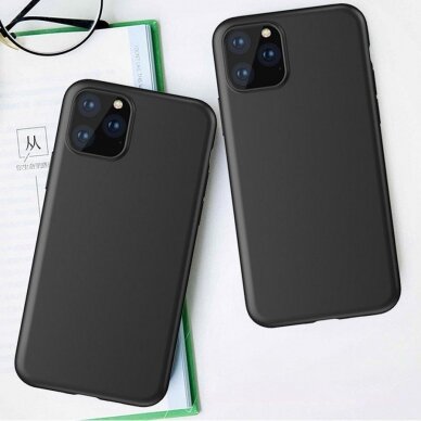 Akcija! Silikoninis dėklas iPhone 15 Pro Soft Case - Juodas  5