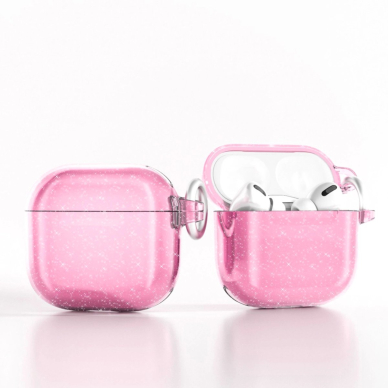 Glitter Dėklas AirPods 4 - rožinis