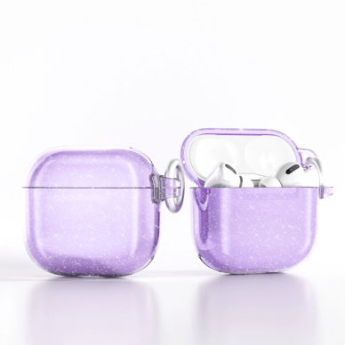 Glitter Dėklas AirPods 4 - Purple