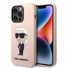 Telefono Dėklas Karl Lagerfeld Silicone Ikonik iPhone 14 Pro Max  Rožinis GNZ022