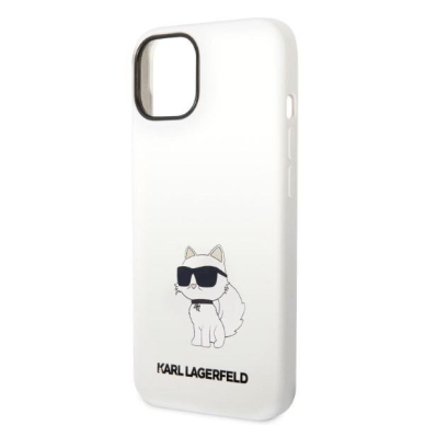 Telefono Dėklas Karl Lagerfeld Silicone Choupette na iPhone 14 Plus Baltas GNZ022 1