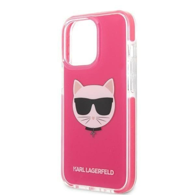 Telefono Dėklas Karl Lagerfeld Choupette Head na iPhone 13 Pro Max Rožinis  GNZ022 1