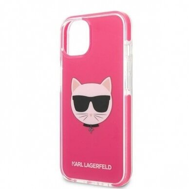 Telefono Dėklas Karl Lagerfeld Choupette Head na iPhone 13 Rožinis GNZ022 1