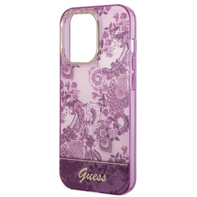 Telefono Dėklas Guess Porcelain Collection na iPhone 14 Pro Max Violetinis GNZ022 2