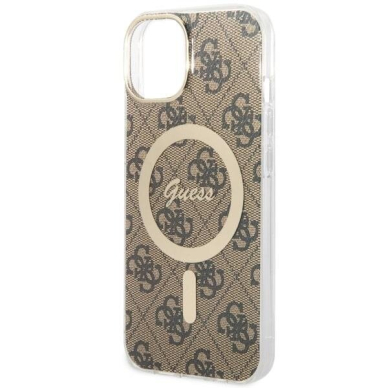 Telefono Dėklas Case Guess iPhone 14 6.1" Rudas hardcase 4G MagSafe GNZ022 1