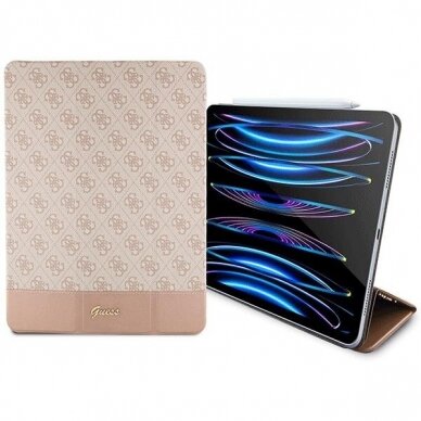 Planšetės Dėklas Cover Guess iPad Pro 12.9" Rožinis 4G Stripe Allover  1