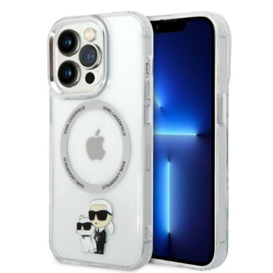 Telefono Dėklas Karl Lagerfeld Iconic Karl&Choupette MagSafe iPhone 14 Pro Skaidrus GNZ022