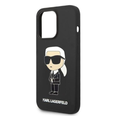 Telefono Dėklas Karl Lagerfeld Silicone Ikonik na iPhone 14 Pro Max Juodas GNZ022 1