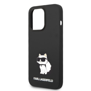 Telefono Dėklas Karl Lagerfeld Silicone Choupette na iPhone 14 Pro Max Juodas GNZ022 1