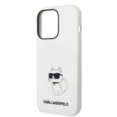 Telefono Dėklas Karl Lagerfeld Silicone Choupette iPhone 14 Pro Max Baltas GNZ022 1