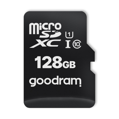 Goodram Microcard 128 GB micro SD XC UHS-I class 10 memory card, SD adapter (M1AA-01280R12) 1