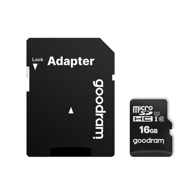 Goodram Microcard 16 GB micro SD HC UHS-I class 10 Atminties kortelė, SD adapteris (M1AA-0160R12) 4