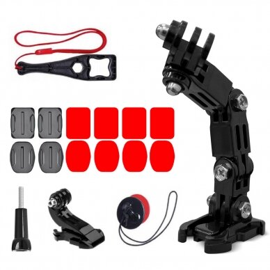 GoPro Set of Helmet Mounting Accessories GoPro, DJI, Insta360, SJCam, Eken Sports Cameras (GoPro Cycling Helmet Chin Laikiklis)