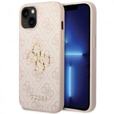 Dėklas Guess 4G Big Metal Logo   iPhone 15 - Rožinis