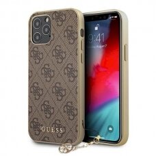 Guess 4G Charms Collection Dėklas iPhone 12 Pro Max - Rudas