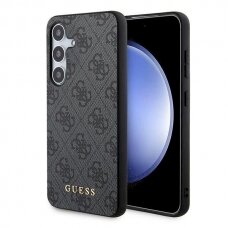 Guess 4G Metal Gold Logo Dėklas Samsung Galaxy S24 - Juodas