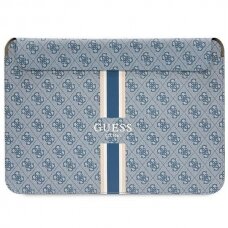 Originalus Guess dėklas 4G Printed Stripes cover for a 16 laptop - Mėlynas