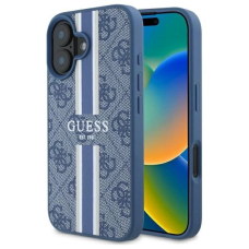 Dėklas Guess 4G Printed Stripes MagSafe  iPhone 16 - Mėlynas