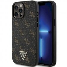 Originalus Guess dėklas 4G Triangle Metal LogoiPhone 13 Pro Max - Juodas