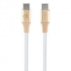 Guess Ebossed Logo USB-C / USB-C Kabelis 1.5m Fast Charging - Gold