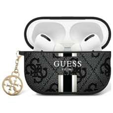 Dėklas Guess GUAP2P4RPSK AirPods Pro 2 (2022/2023) cover Juodas/Juodas 4G Printed Stripes Charm